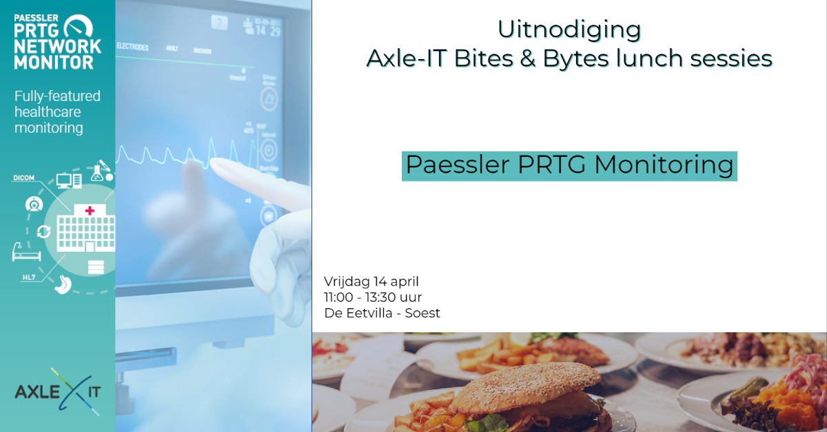 Bites & Bytes lunch sessie Paessler PRTG 14 april