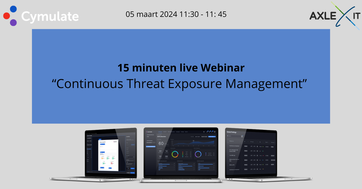 15 min live webinar continuous threat exposure management