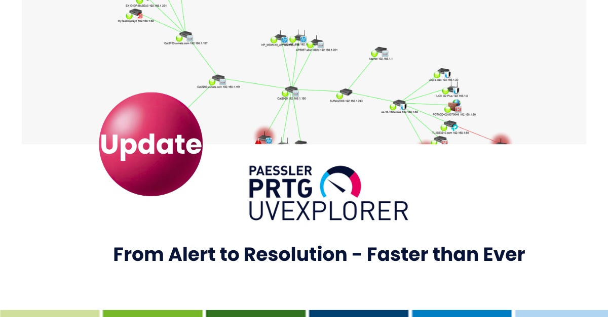 Paessler PRTG UVexplorer uitbreiding voor network topology, discovery en dependency mapping binnen PRTG