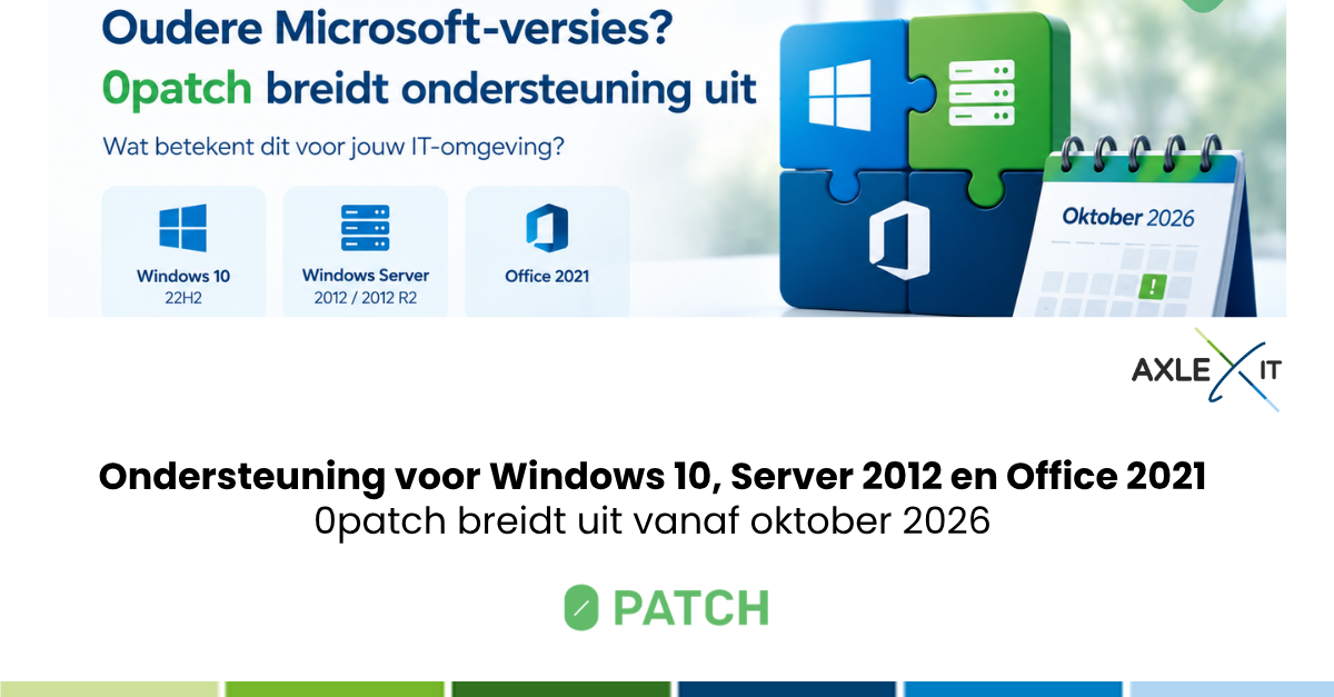 0patch ondersteuning voor Windows 10, Windows Server 2012 en Office 2021